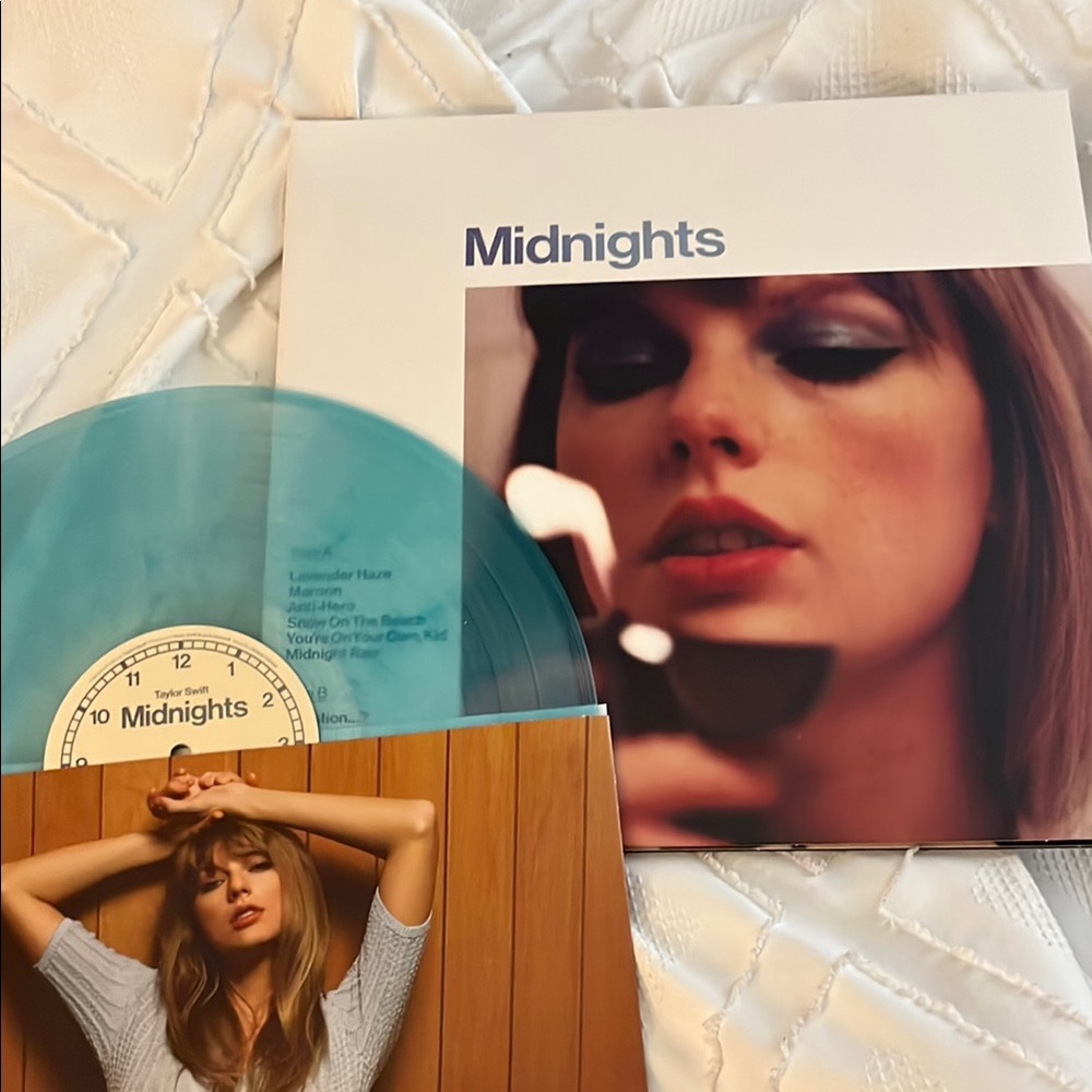 Midnights Vinyl Record with Blue Disc